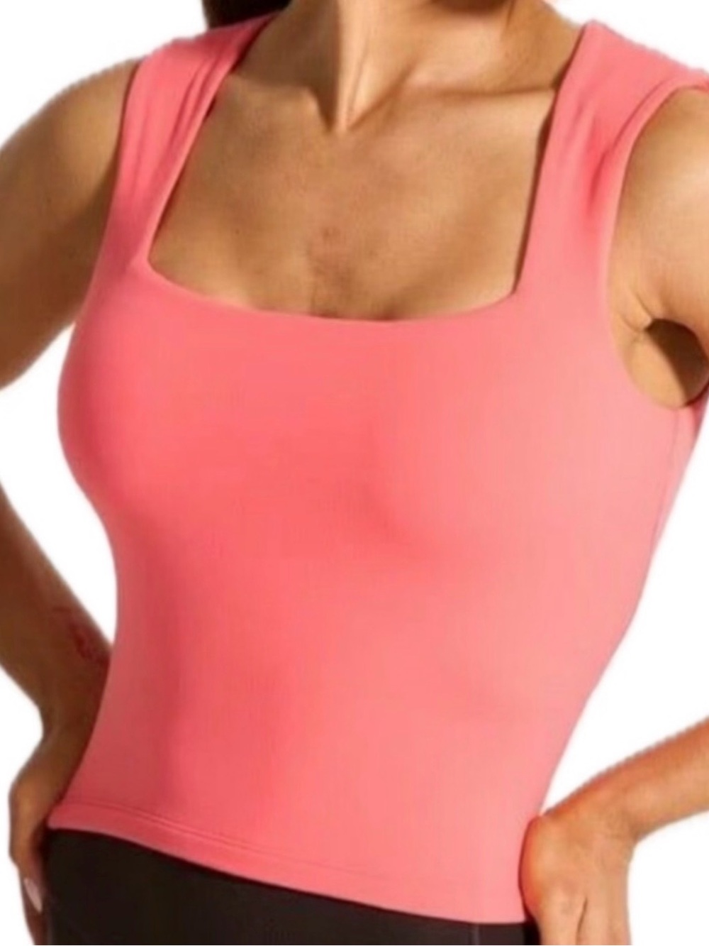 Buffbunny Coral Square Neck Tank Top, Medium